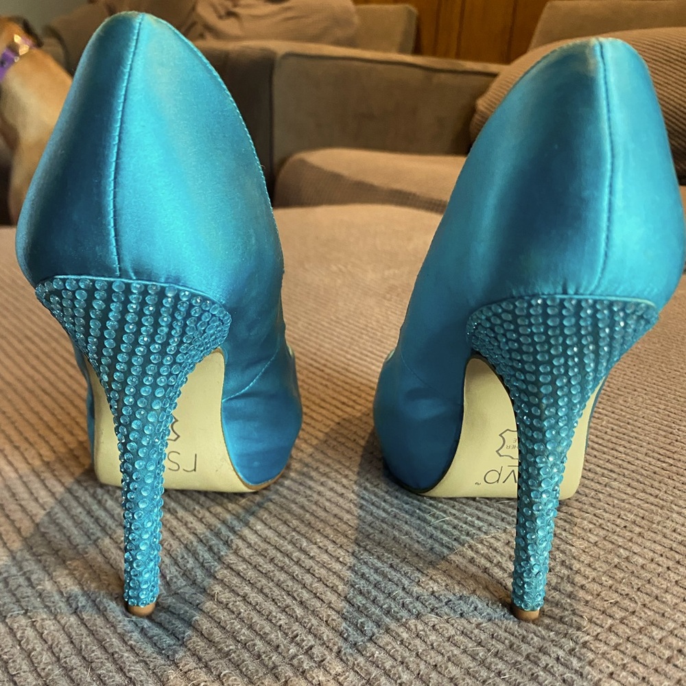 Blue Studded heels